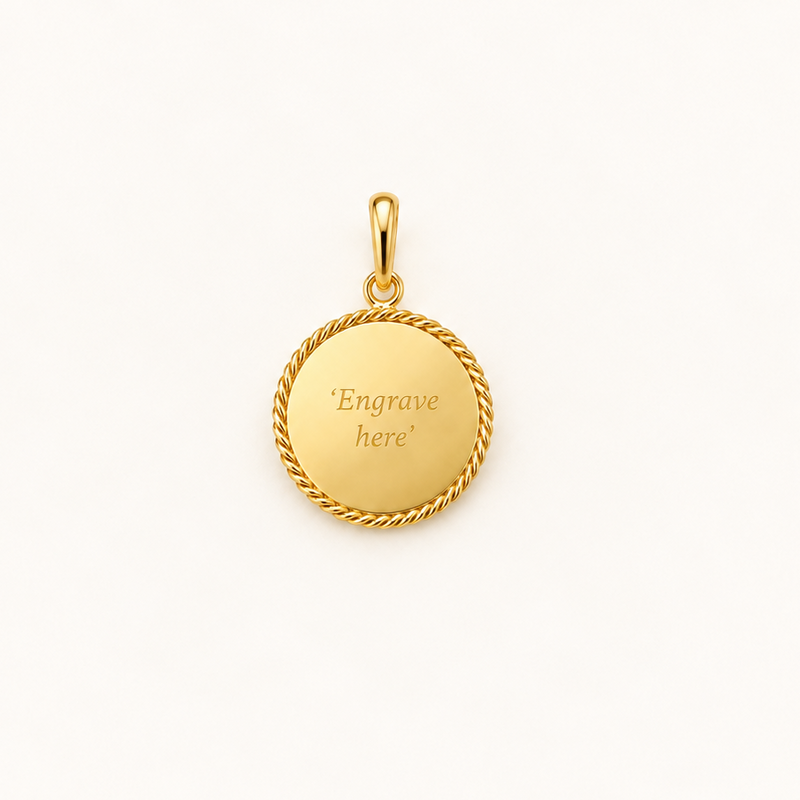 Coin III Engravable Necklace