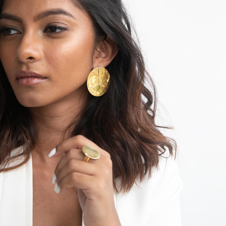 Mirrored Plate Earring