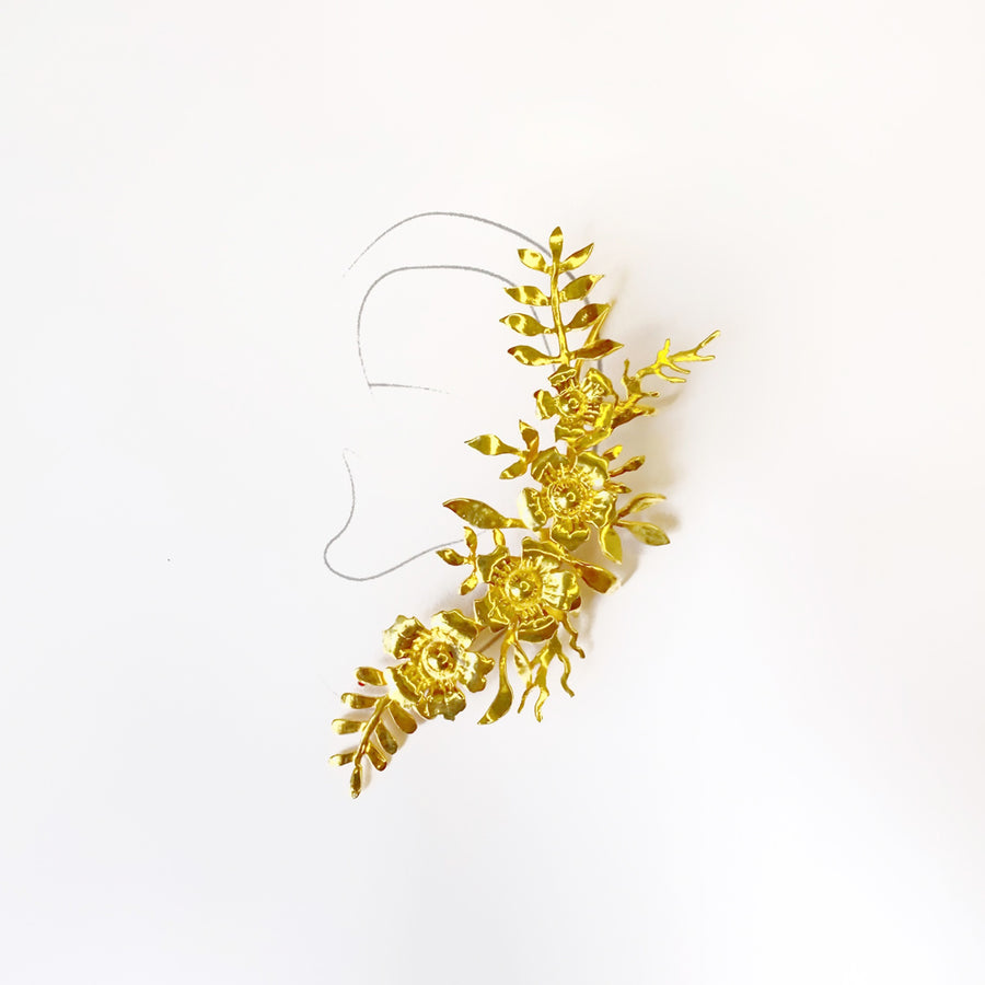 Floral Ear Cuff