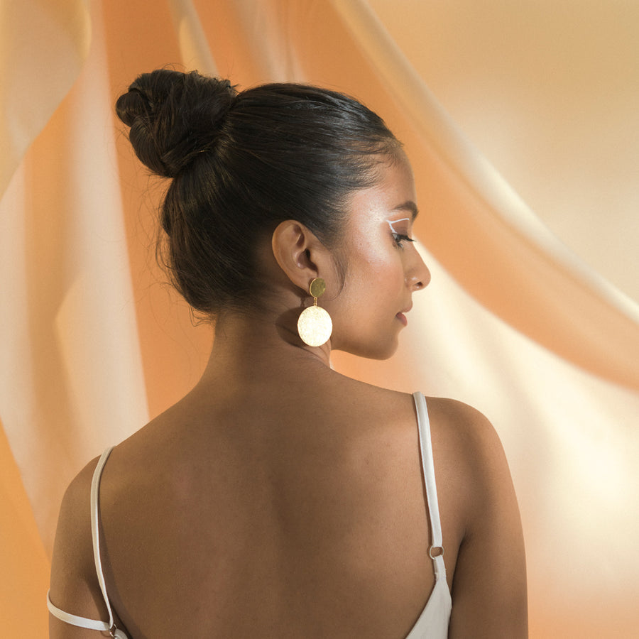 Metallic Coin Earring