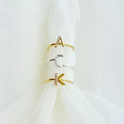 Studded Letter Ring