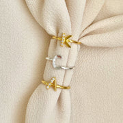 Studded Letter Ring