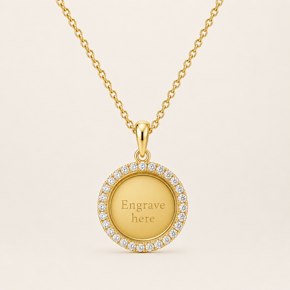 Coin II Engravable Necklace