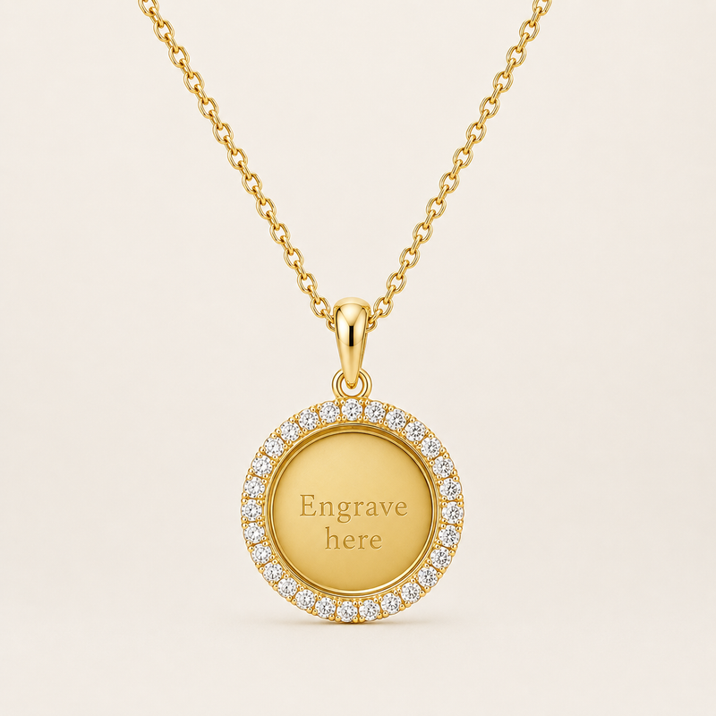 Coin II Engravable Necklace