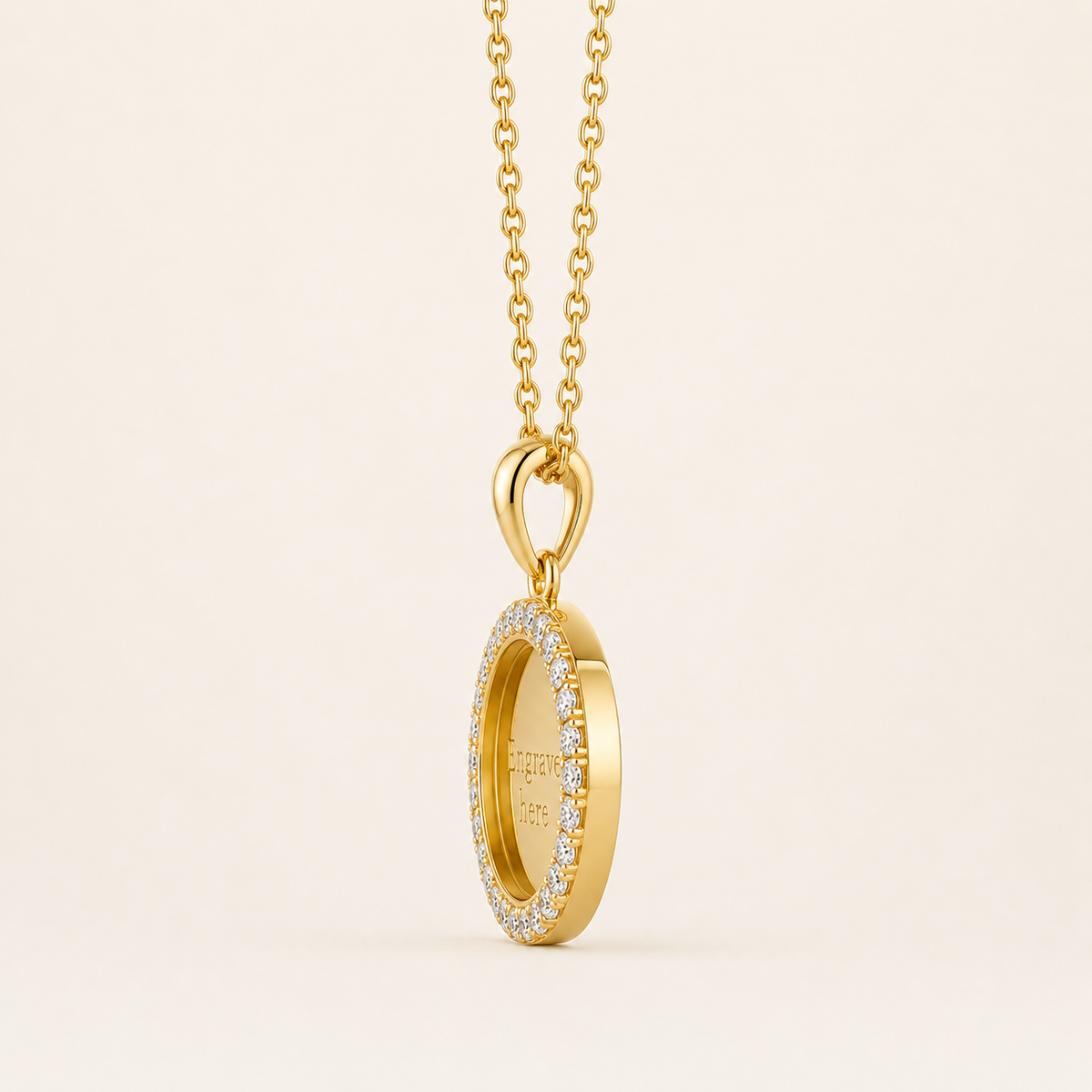 Coin II Engravable Necklace