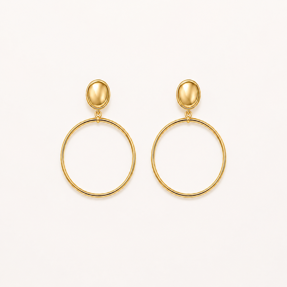 Coin Hoop Earrings