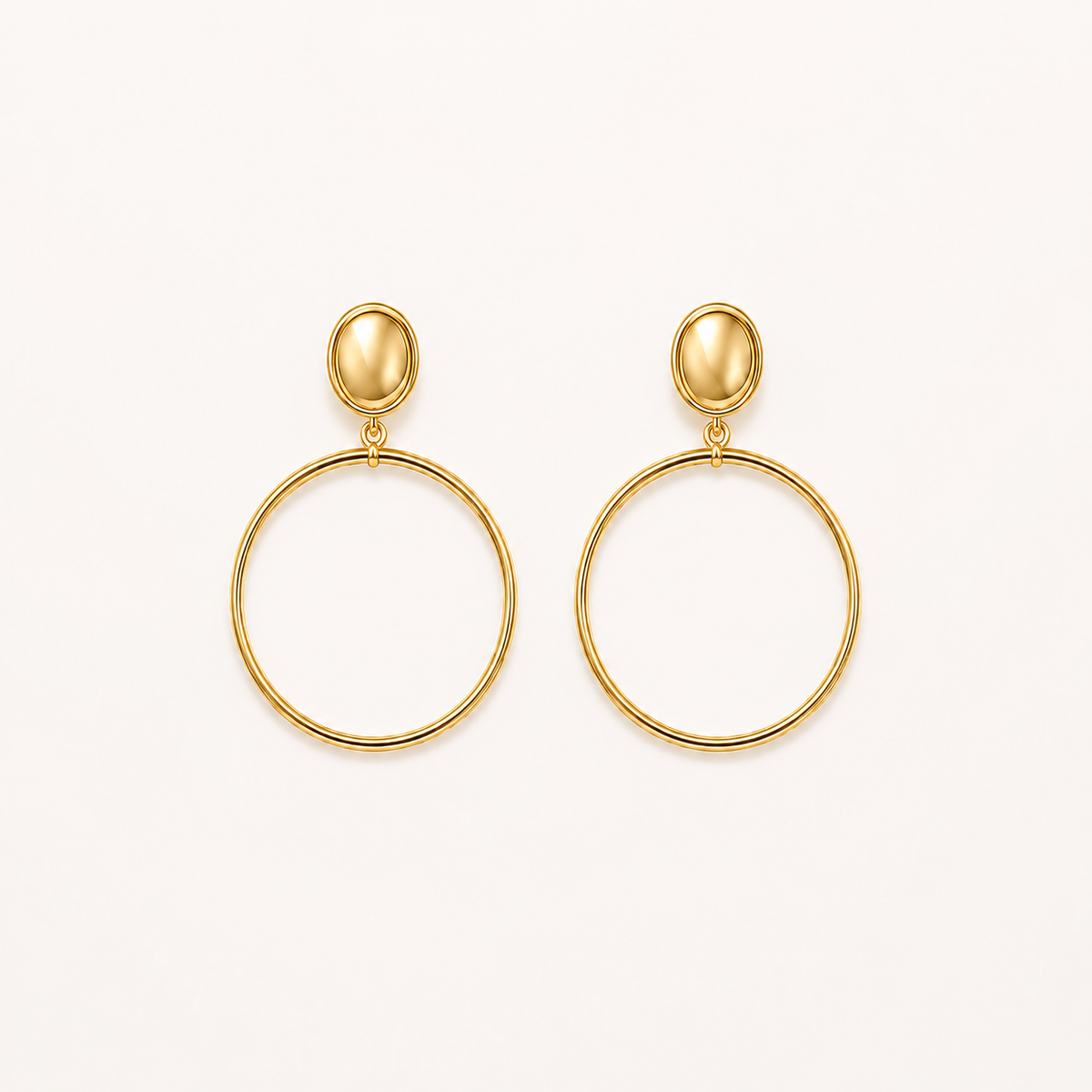 Coin Hoop Earrings