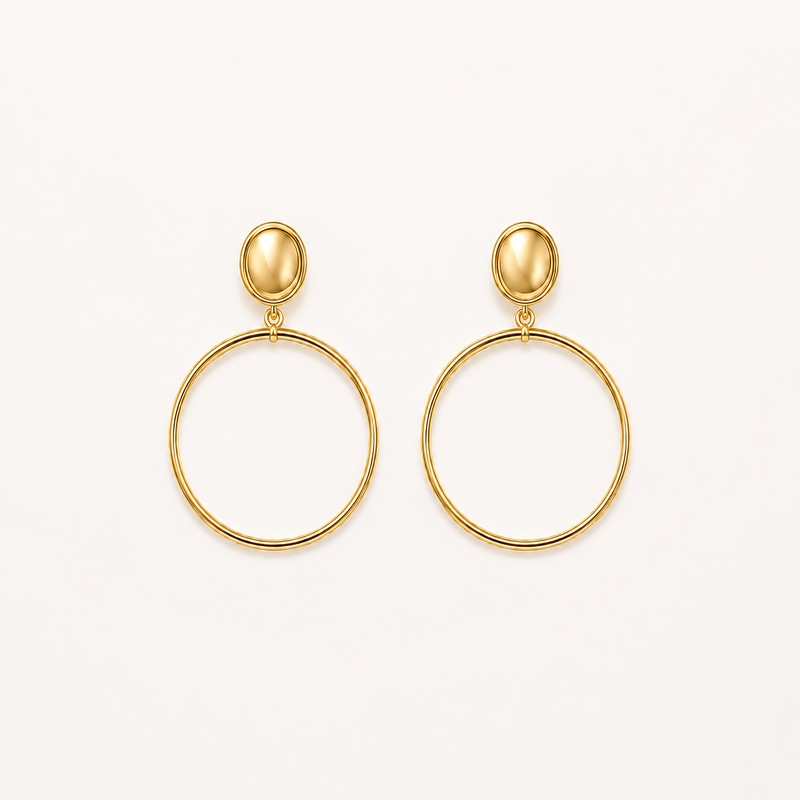 Coin Hoop Earrings