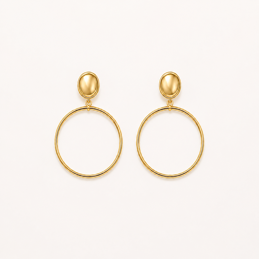 Coin Hoop Earrings