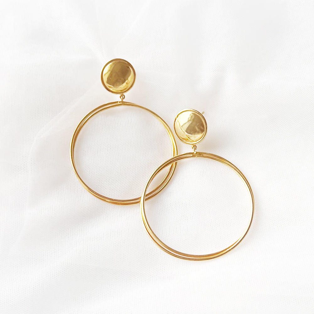 Coin Hoop Earrings
