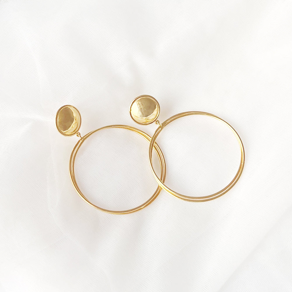 Coin Hoop Earrings