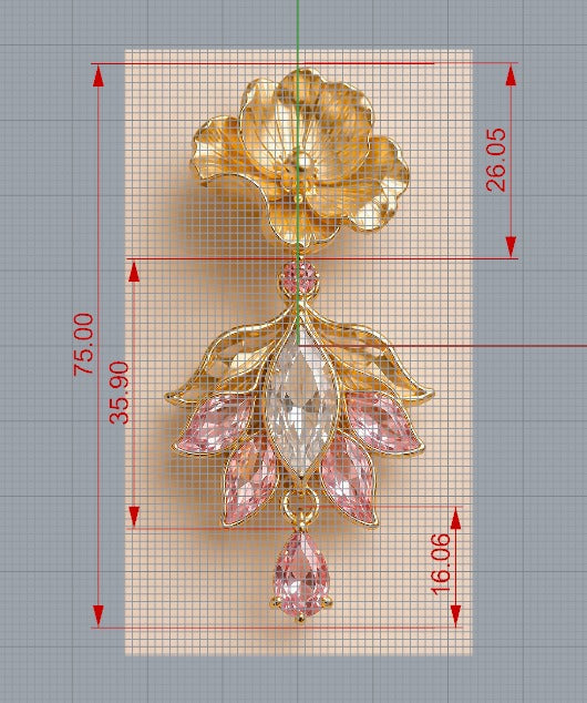 Water Lily Drop Earrings