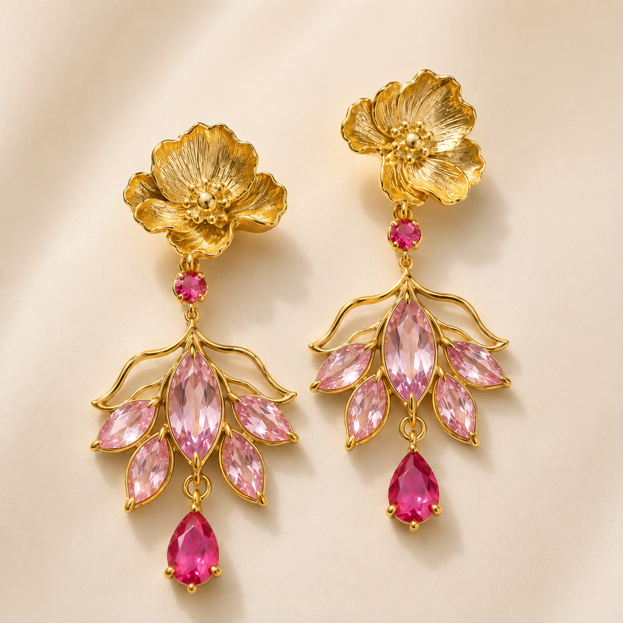 Water Lily Drop Earrings