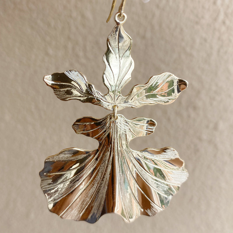 Kandyan Dancer Orchid Earrings — alternate view