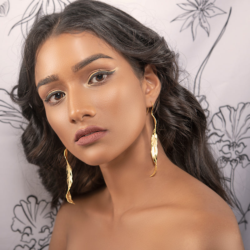 Twisted Leaf Earrings