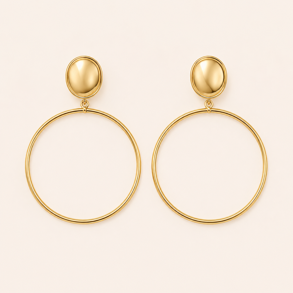 Coin Hoop Earrings