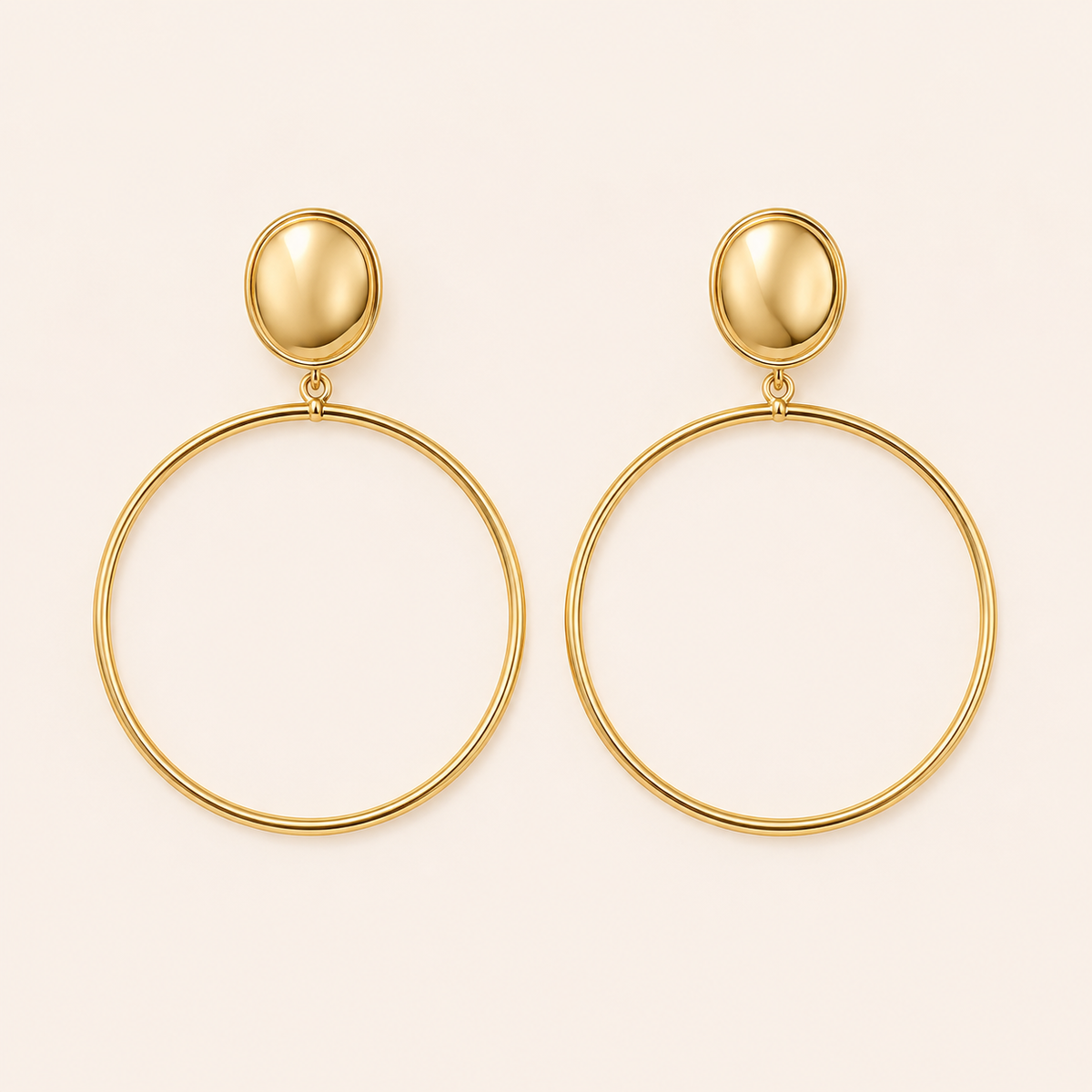 Coin Hoop Earrings