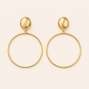 Coin Hoop Earrings