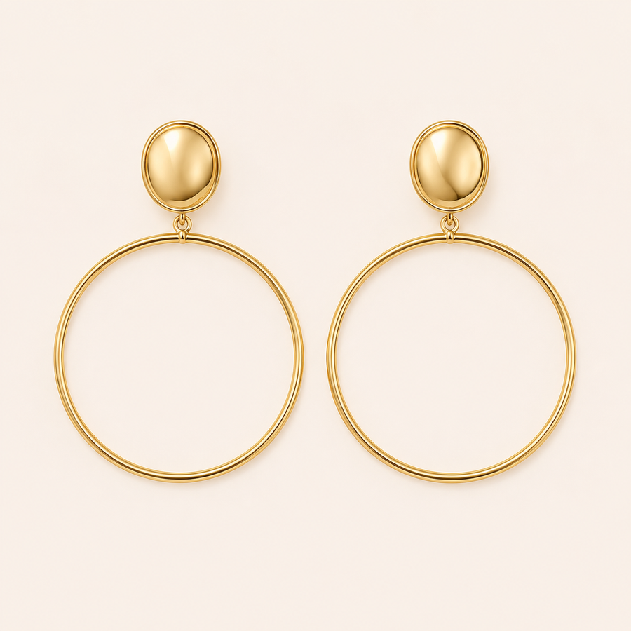 Coin Hoop Earrings