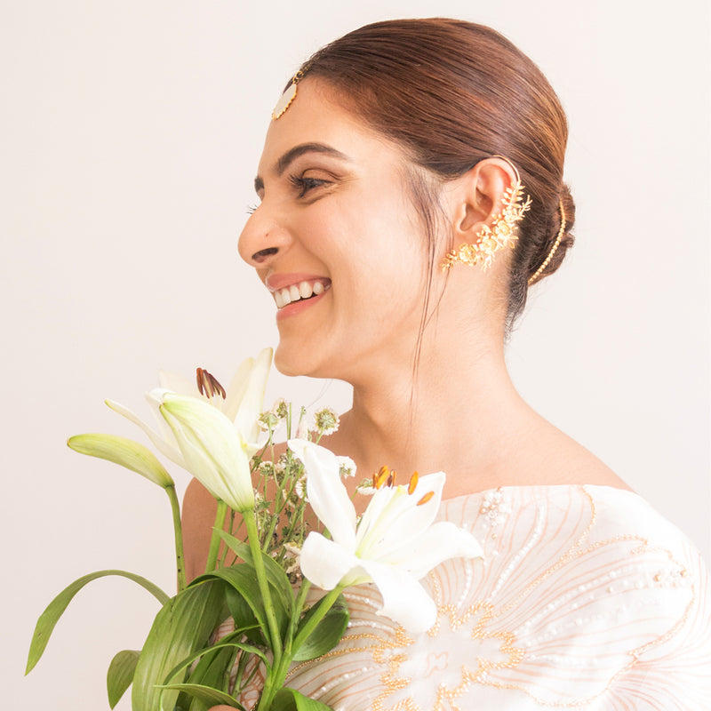 Floral Ear Cuff — alternate view