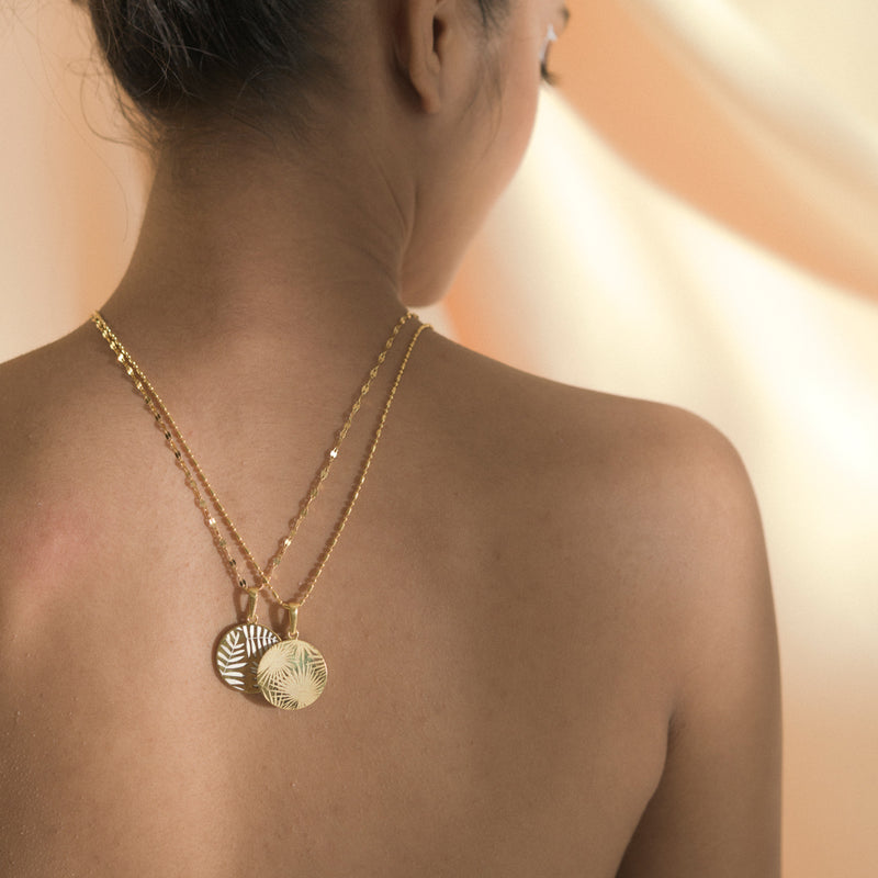 Palm Coin Necklace — alternate view