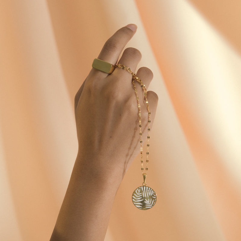 Palm Coin Necklace
