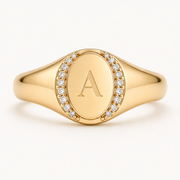 Studded Signet Ring