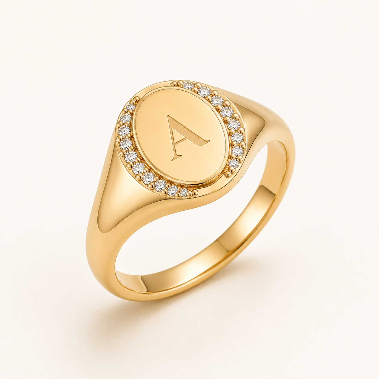 Studded Signet Ring