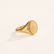 Studded Signet Ring